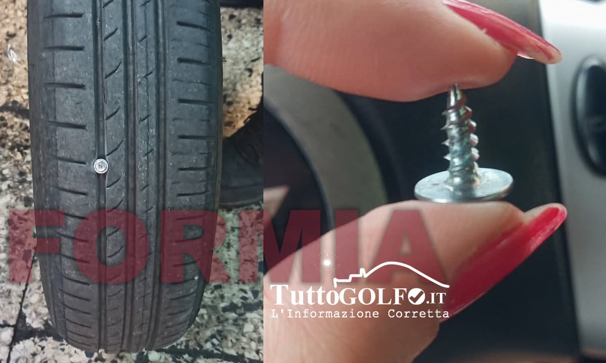 Formia, segnalazione viti sulle strade: numerosi automobilisti dal gommista con pneumatici forati