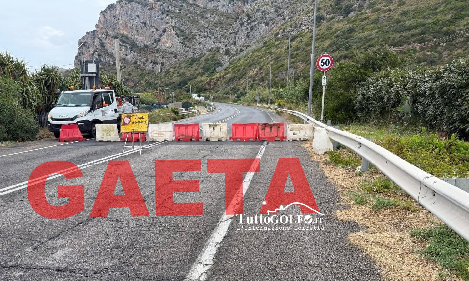 Gaeta, Astral: Chiusa la galleria Trepani sulla Flacca
