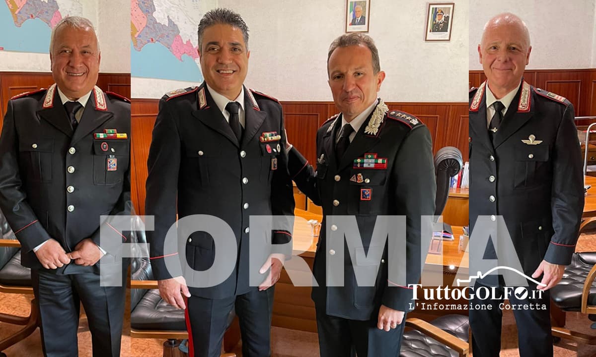 Formia - Saluto di commiato del Luogotenente C.S. Claudio Parrella, del Luogotenente Giovanni Monteaperto e dell’Appuntato Scelto Q.S. Salvatore Petrosino