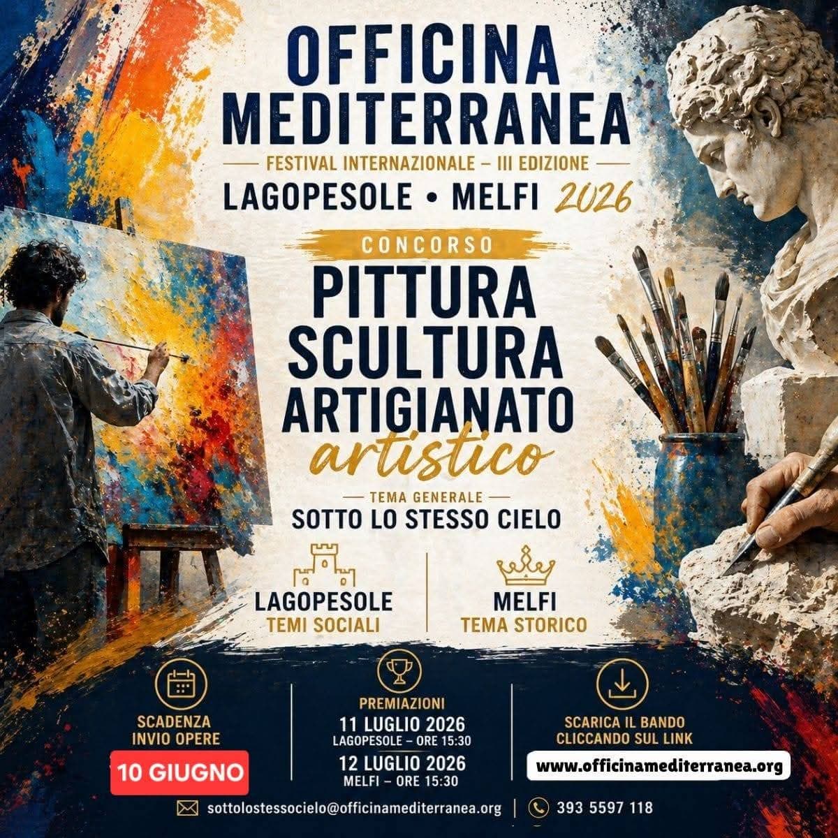 “Sotto lo stesso cielo”: l’arte internazionale torna protagonista con Officina Mediterranea 2026
