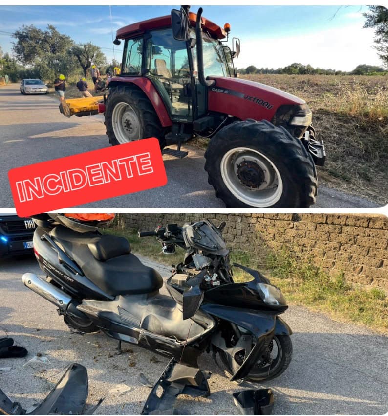 Santi Cosma e Damiano, muore il centauro formiano coinvolto nello scontro tra scooter e trattore: aveva 67 anni