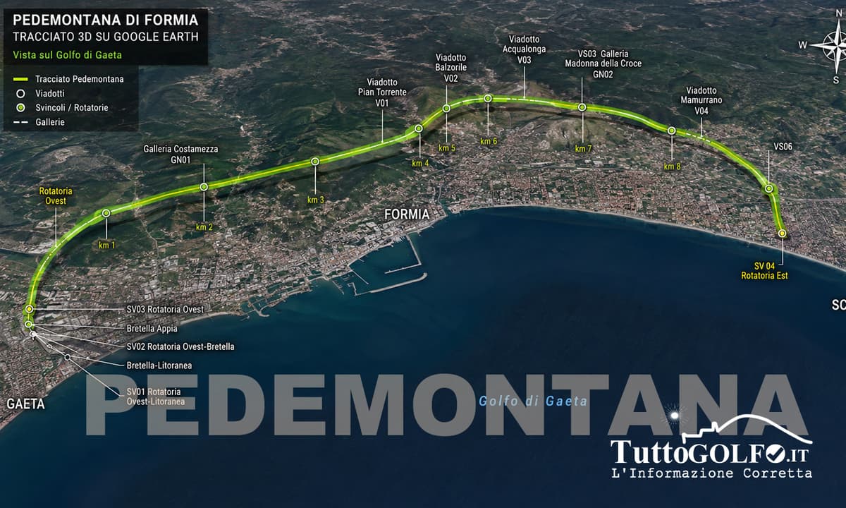 Pedemontana di Formia, nel 2029 l’inizio dei lavori. A breve gli espropri