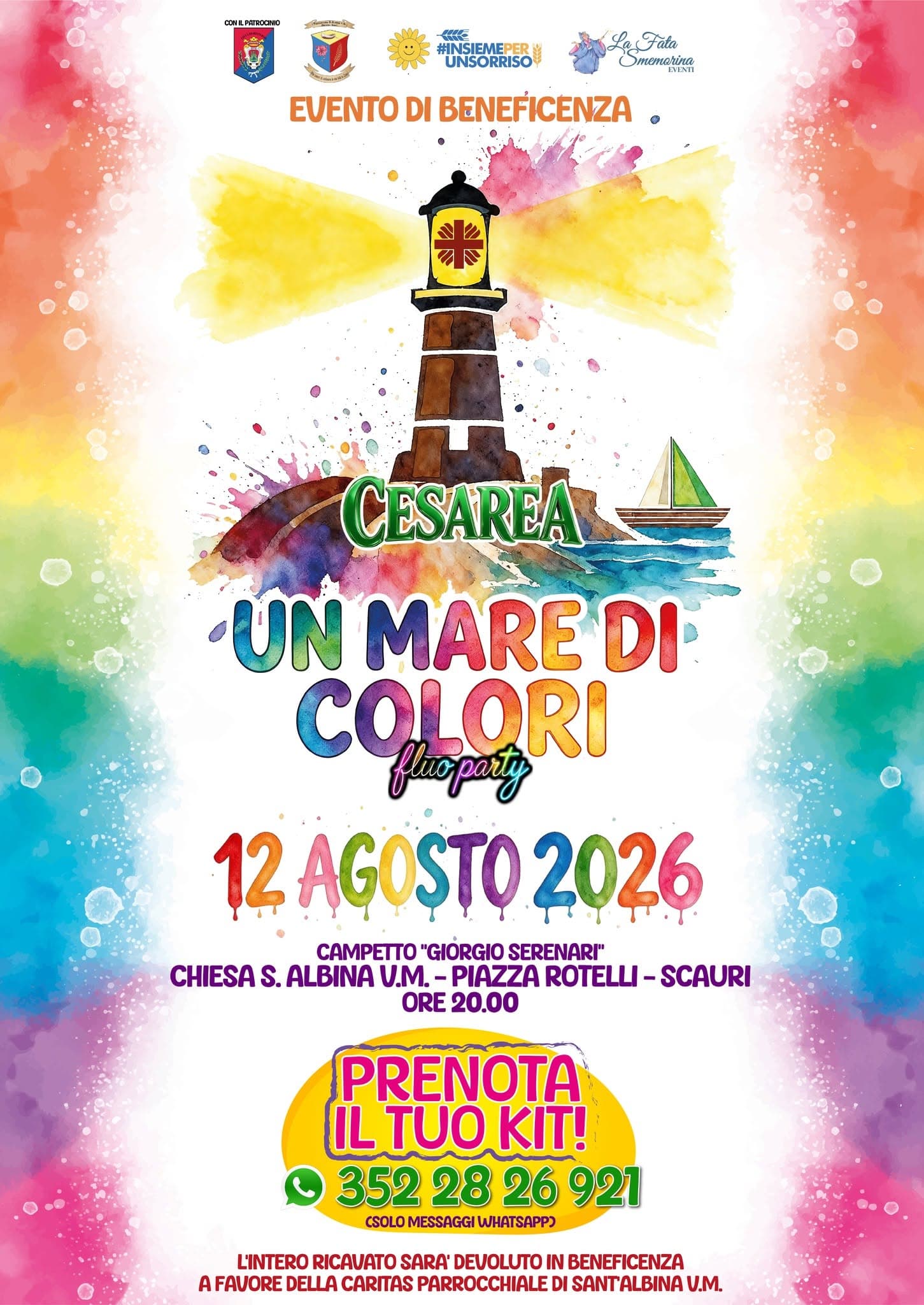 A Minturno il "Fluo Party": colori, musica e beneficenza