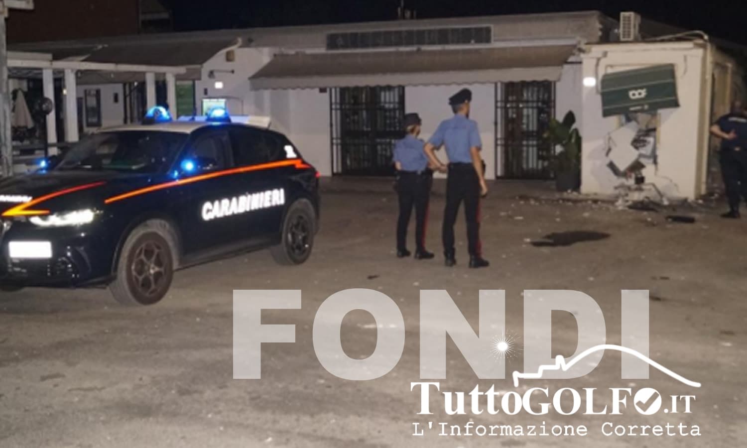 Fondi - Fanno esplodere un ATM nella nottata. Indagano i Carabinieri