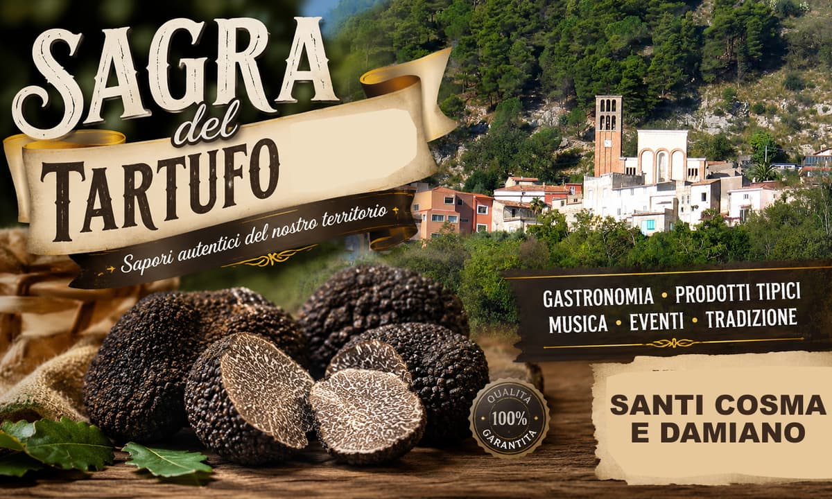 A Santi Cosma e Damiano torna la "Sagra del Tartufo": tre serate tra gastronomia, musica e tradizioni dei Monti Aurunci