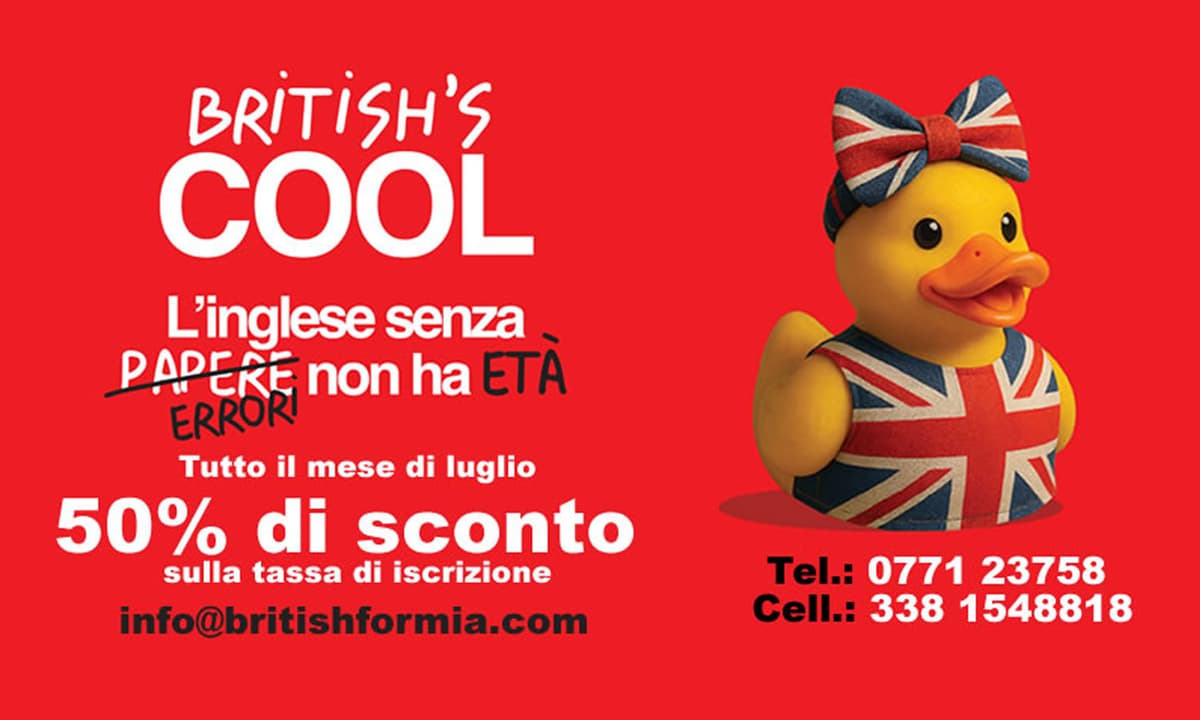 Nuove opportunità per imparare l'inglese: la British School di Formia propone una promozione estiva