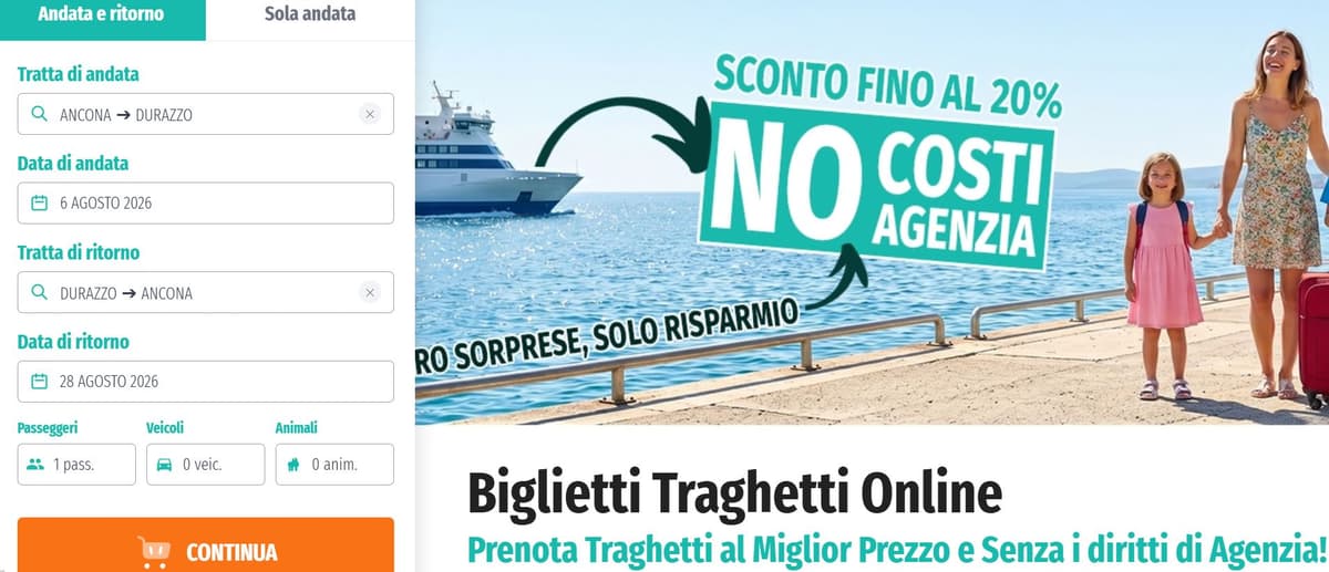 Traghetti Ancona-Durazzo: quanto costa il viaggio e come prenotare su Ticketferries.com