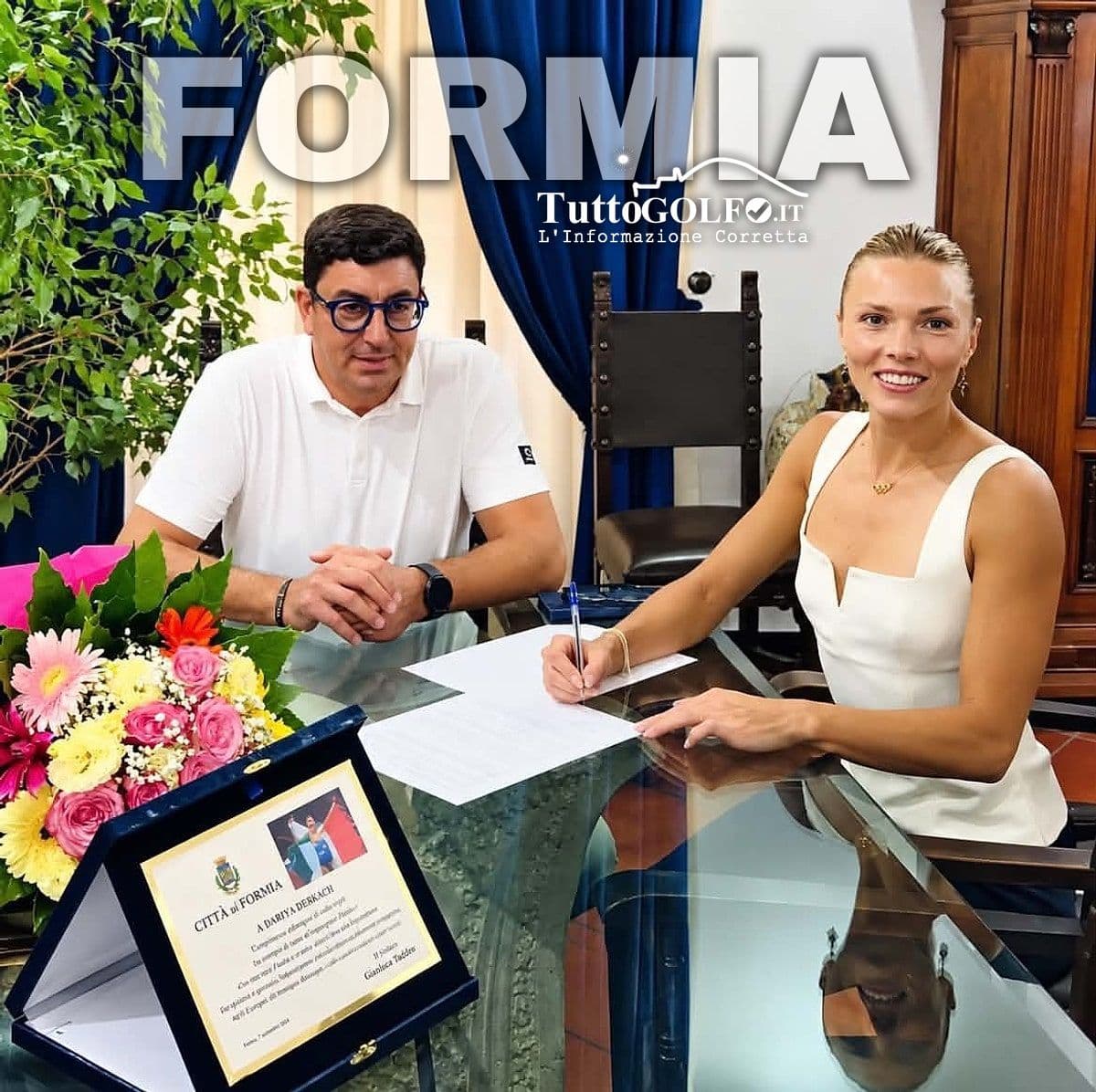Formia - Dariya Derkach, da Campionessa a collaboratrice del Sindaco
