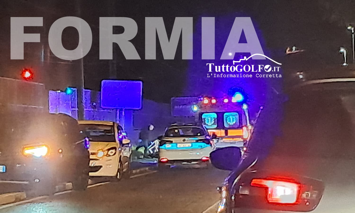 Formia, scontro sulla via Appia: una bici elettrica a terra e due ambulanze sul posto