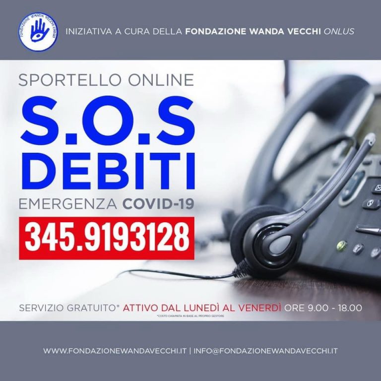COVID-19: SOS DEBITI MINTURNO ATTIVA SPORTELLO