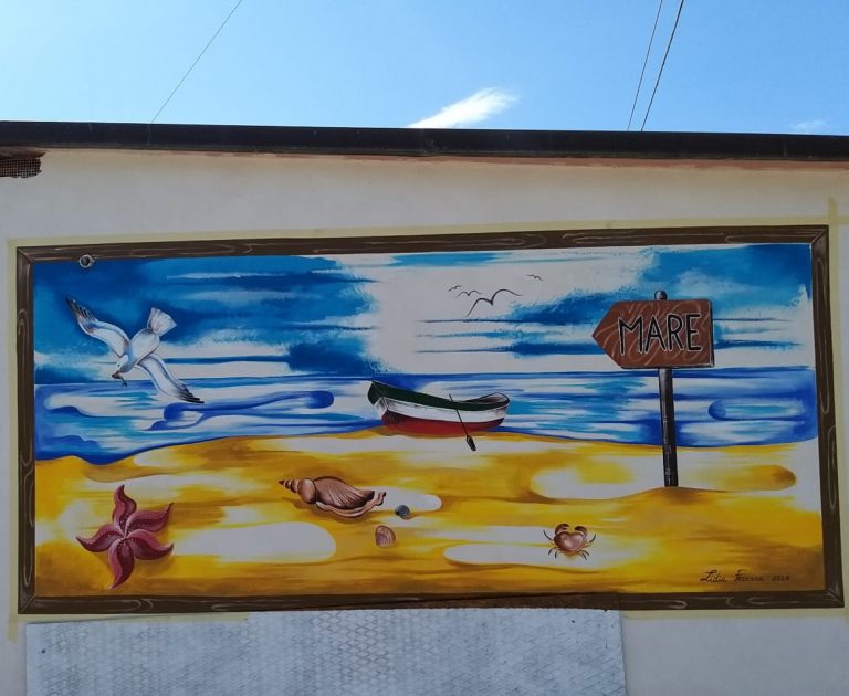 MINTURNO: UN MURALE PER AMORE DI SCAURI A FIRMA DI LIDIA FERRARA SU ISTANZA DI GIOVANNI E MARIA DI MICCO