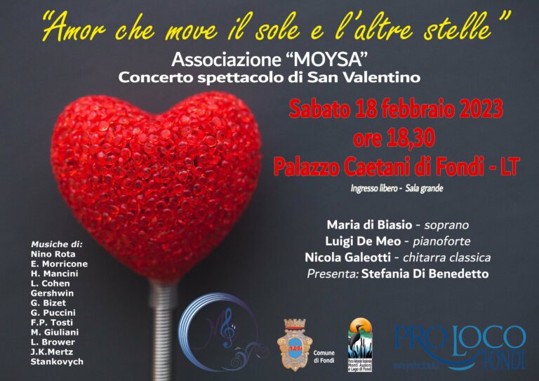 Fondi: Concerto spettacolo di San Valentino