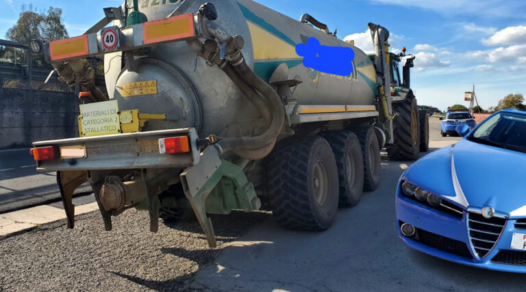 TRASPORTO ABUSIVO DI SOSTANZA ORGANICA: LA POLSTRADA INTERVIENE ELEVANDO SANZIONI SALATE