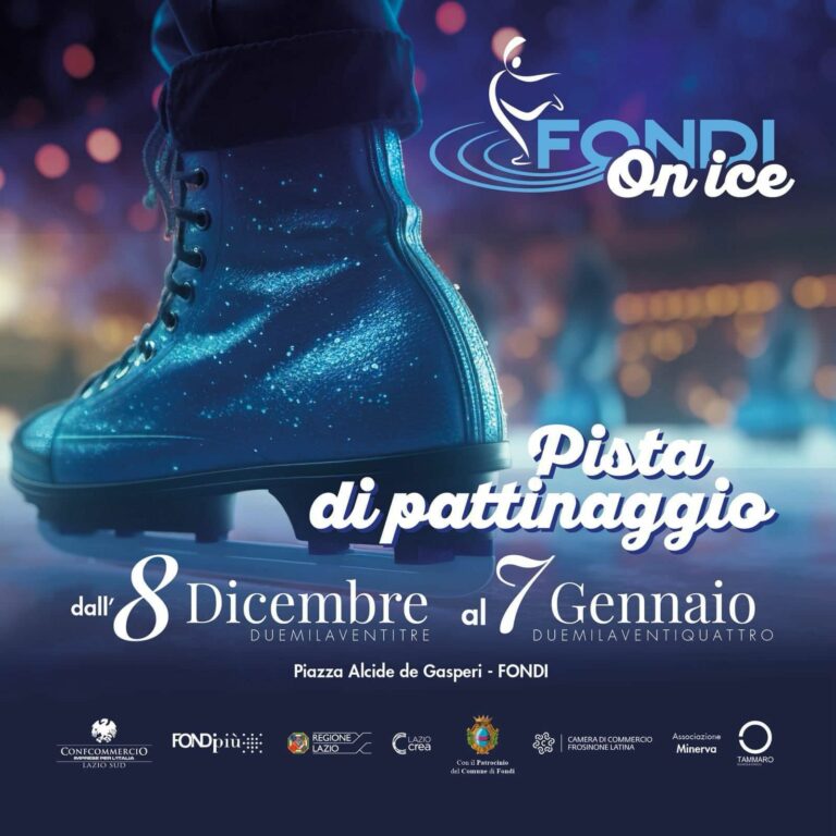Fondi on ice – Pista di pattinaggio in Piazza De Gasperi: l’8 dicembre il taglio del nastro