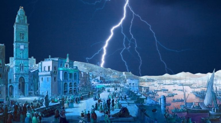 IL FULMINE CHE COLPI’ LE MURA E LE PORTE DI GAETA E CHE NE ILLUMINA LASTORIA