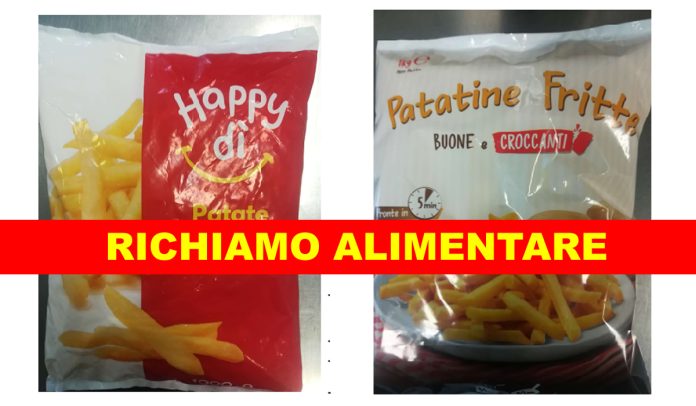 PATATINE FRITTE RICHIAMO ALIMENTARE