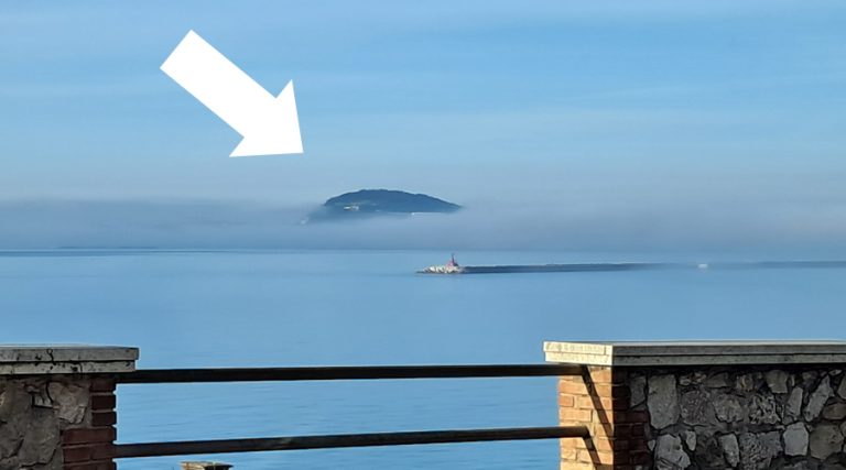 Gaeta l’isola che non c’è. Oggi lo spettacolo naturale