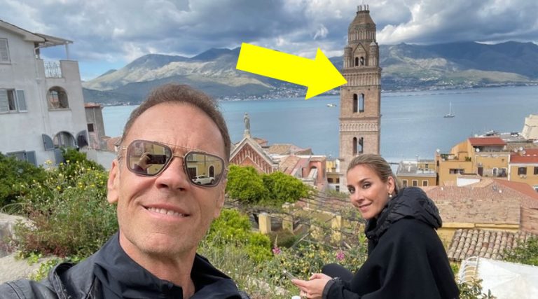 Rocco Siffredi a Gaeta con la moglie Rozsa Tassi