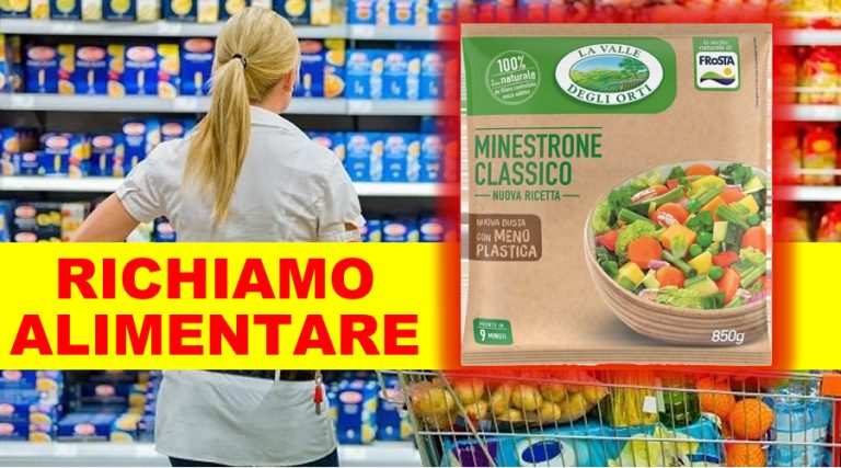 Possibile presenza di vetro in un minestrone. Nuovo Richiamo Alimentare dal Ministero
