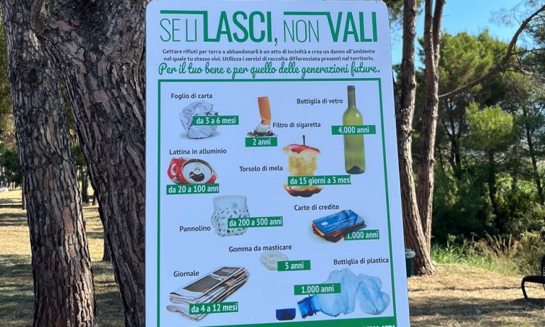 “Se li lasci non vali” è il titolo della nuova campagna di sensibilizzazione ambientale promossa dal Comune di Castelforte