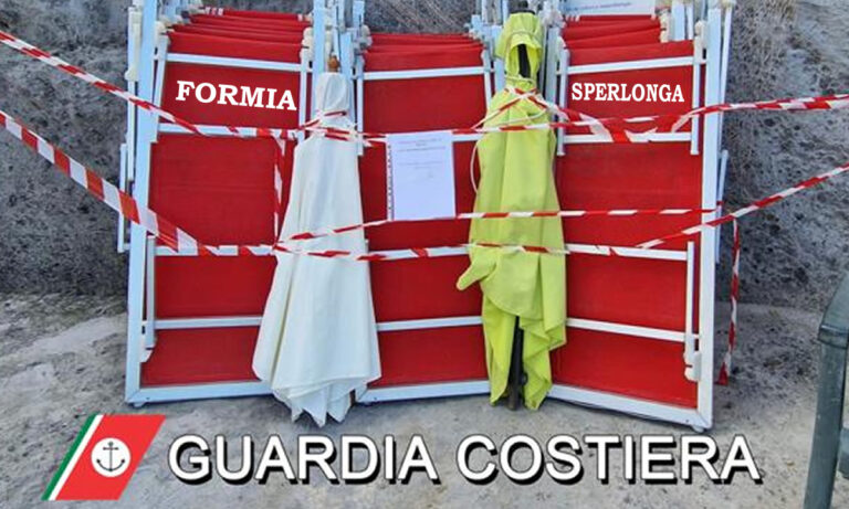 Sequestrati 450 tra lettini ed ombrelloni a Formia e Sperlonga