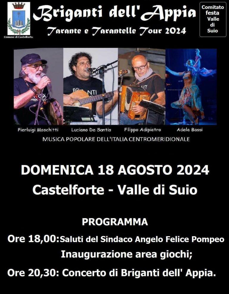 Castelforte – Inaugurazione dell’area giochi a Valle di Suio domenica 18 agosto