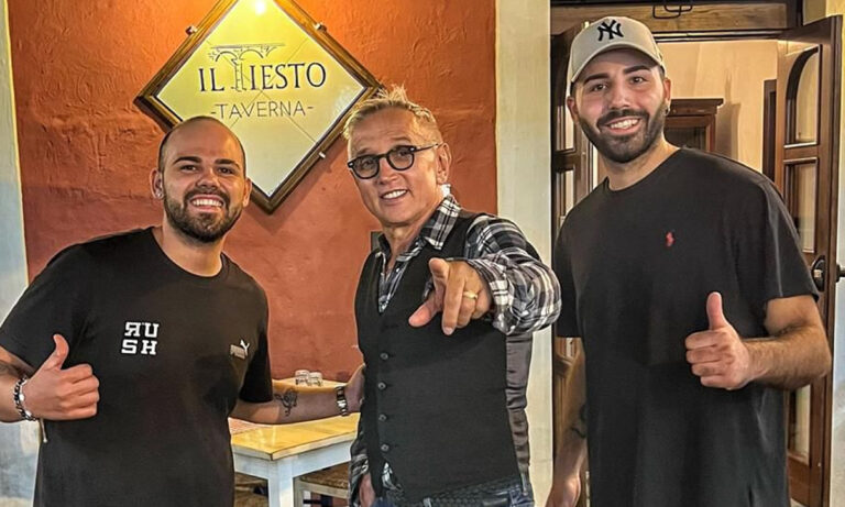 Lo Chef Bruno Barbieri fotografato a Formia. Cosa bolle in pentola?