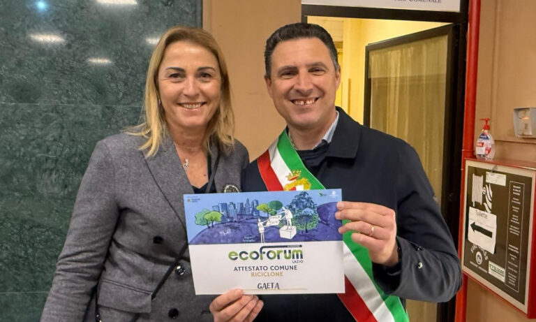 A GAETA IL RICONOSCIMENTO DI “COMUNE RICICLONE”