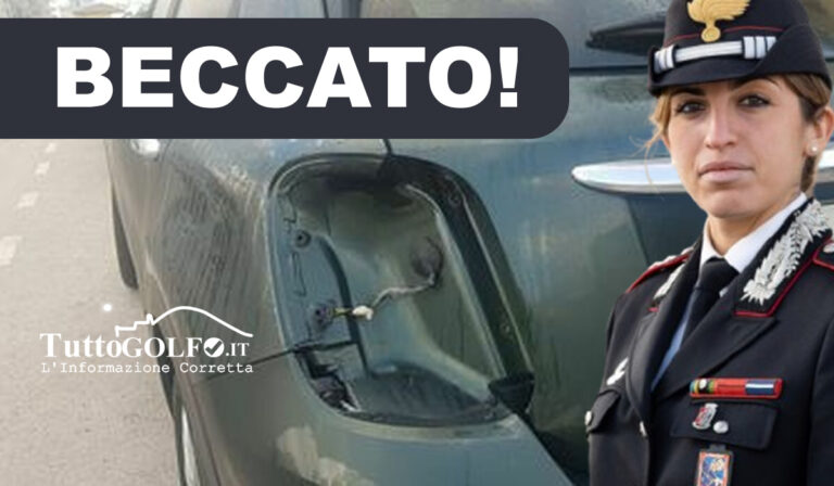 Formia, beccato dai Carabinieri con pezzi di altre autovetture (borchie, fendinebbia e batterie)