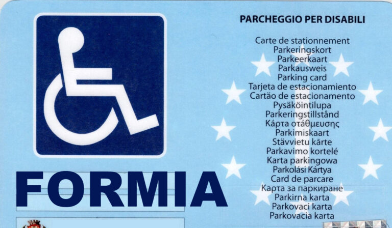 Il Comune di Formia ha aderito al nuovo sistema per semplificare la mobilità delle persone con disabilità
