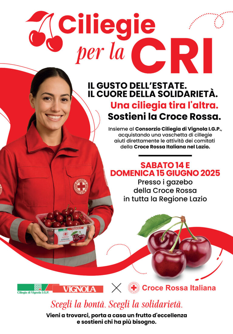 CILIEGIE PER LA CROCE ROSSA – “Il gusto dell’estate. Il cuore della solidarietà”