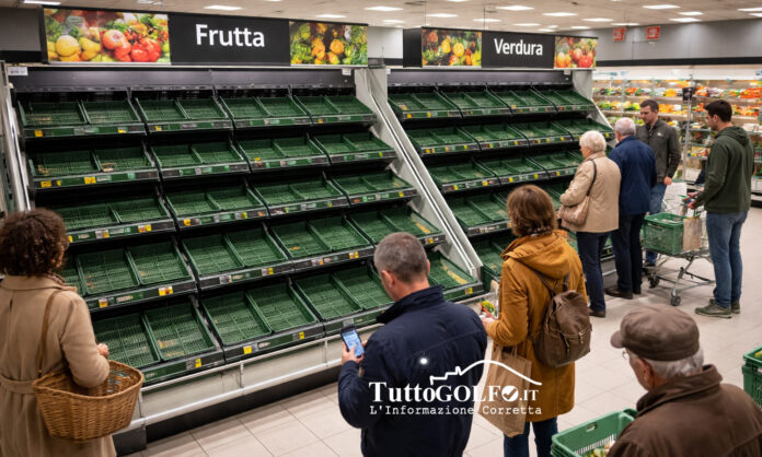 scaffali vuoti supermercato sciopero camionisti
