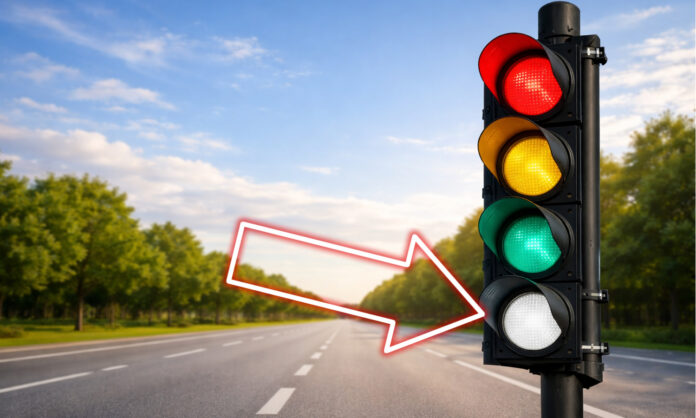 semaforo luce bianca